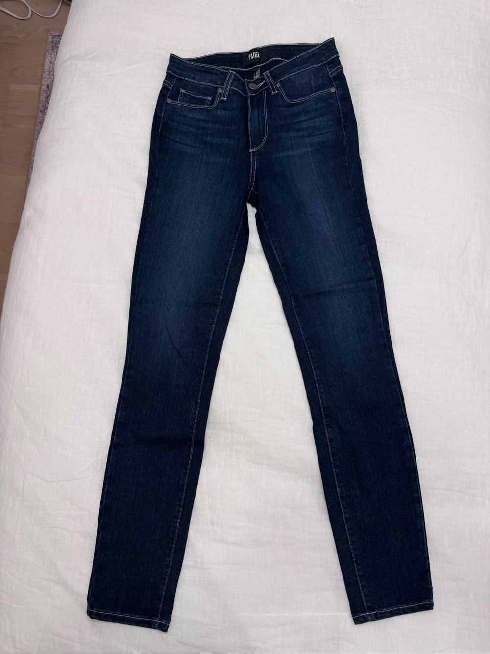 PAIGE Dark Indigo Skinny Jeans. Hoxton Ankle.